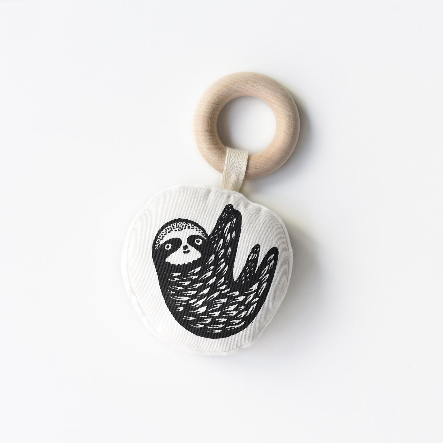 Wee Gallery Organic Teether with Wooden Ring