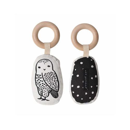 Wee Gallery Organic Rattle - Owl - mikmat