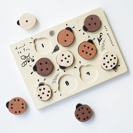 Wee Gallery Wooden Tray Puzzle Count to 10
